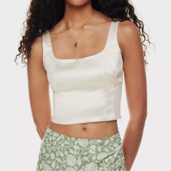 Aritzia Wilfred shine bustier light birch size XS - Picture 1 of 6